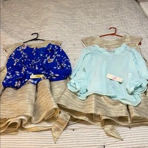 2 dresses and 2 girls GB shirts with tags.